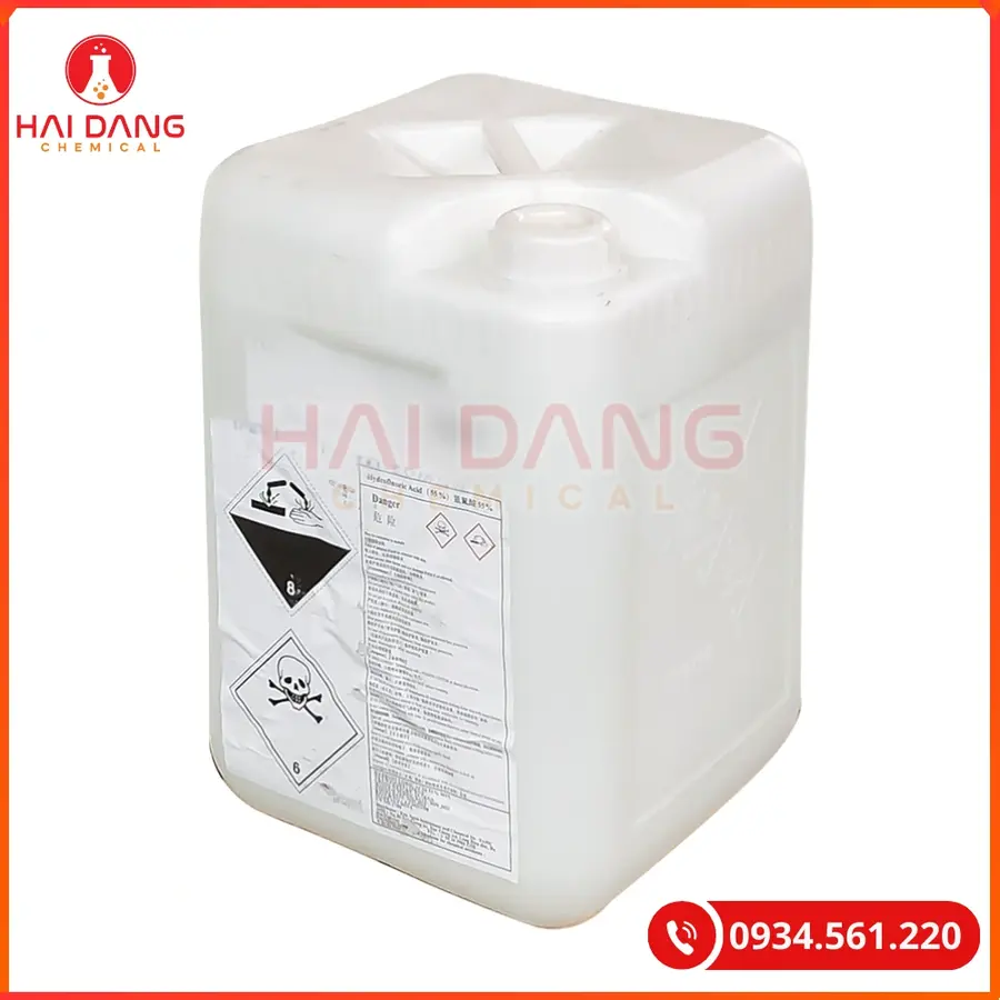 Acid HF 55% Trung Quốc Xử Lý Bề Mặt Kim Loại Hiệu Quả | Giá Tốt Tại Kho Hải Phòng