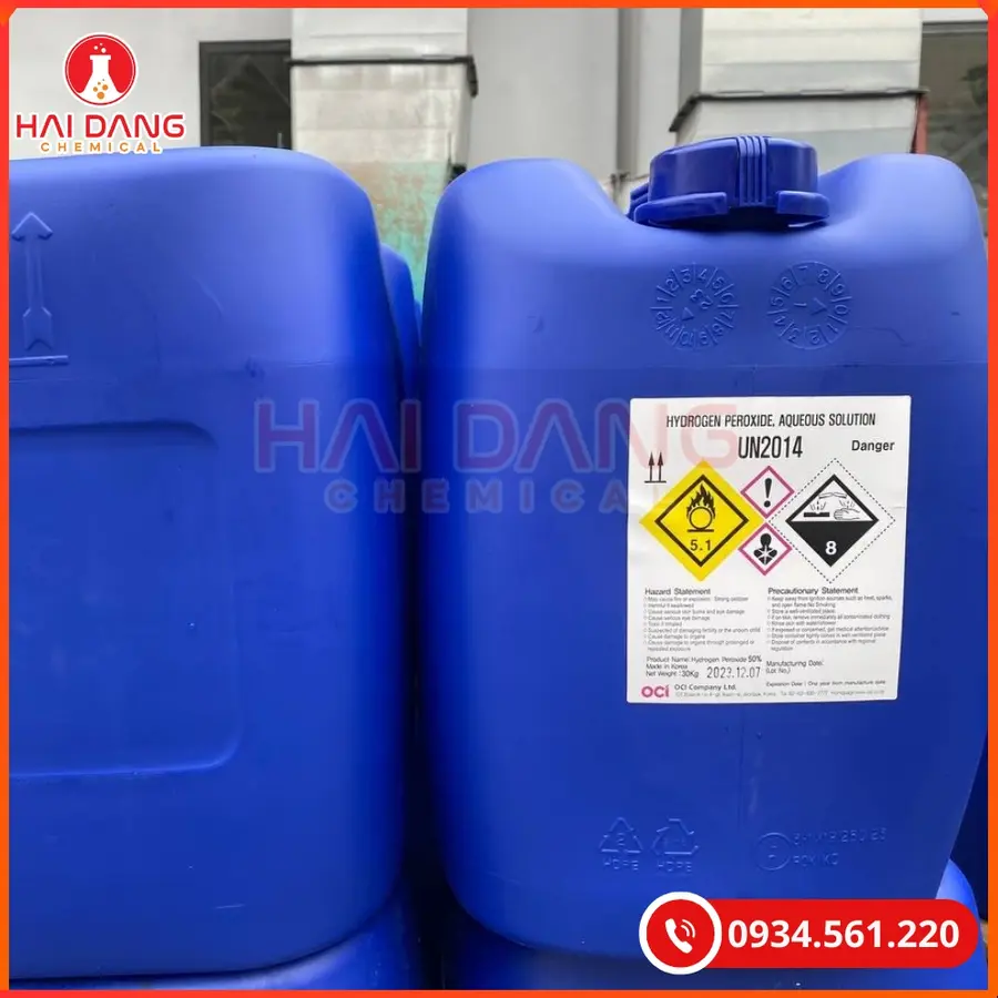 Oxy Già Hydrogen Peroxide H2O2 Hàn Quốc Xử Lý Nước Hiệu Quả | Giá Tốt Tại Kho Hải Phòng