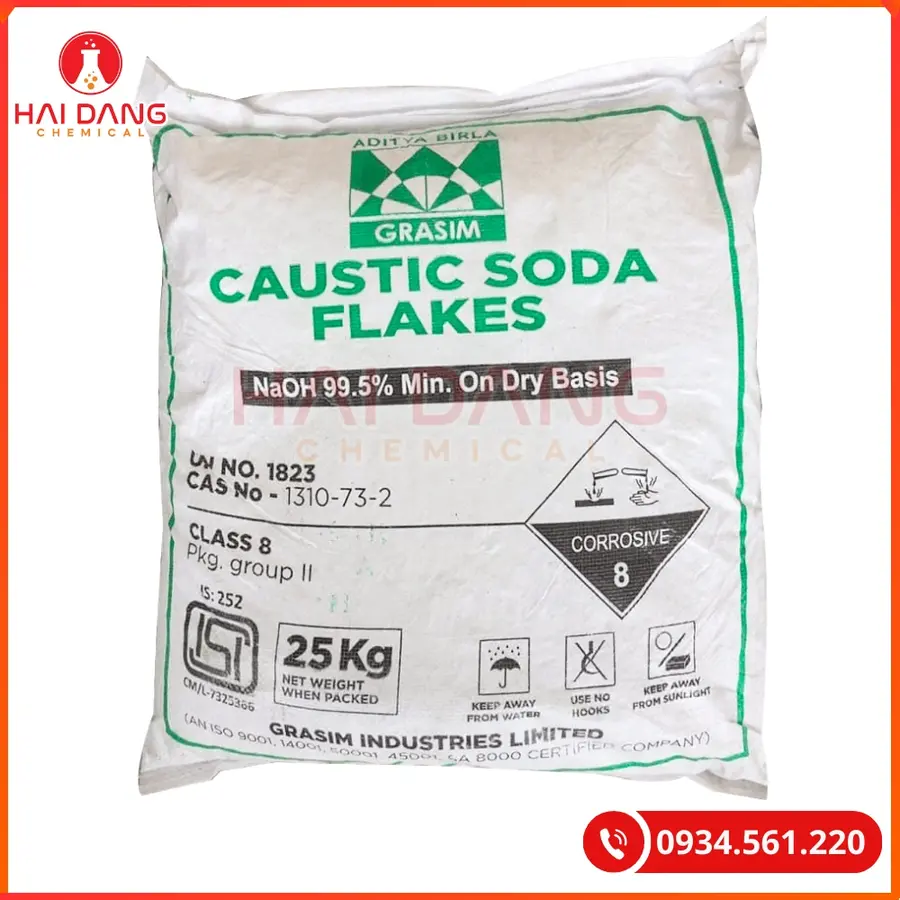 Xút Vảy Sodium Hydroxide NaOH 99% Ấn Độ Tẩy Rửa Công Nghiệp | Giá Tốt Tại Kho Hải Phòng