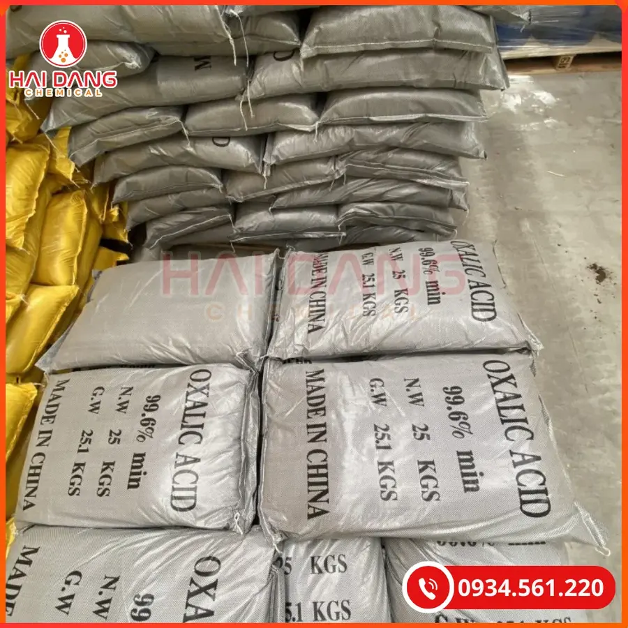 Acid Oxalic Trung Quốc Chuyên Tẩy Gỉ Sét Kim Loại | Giá Tốt Tại Kho Hải Phòng