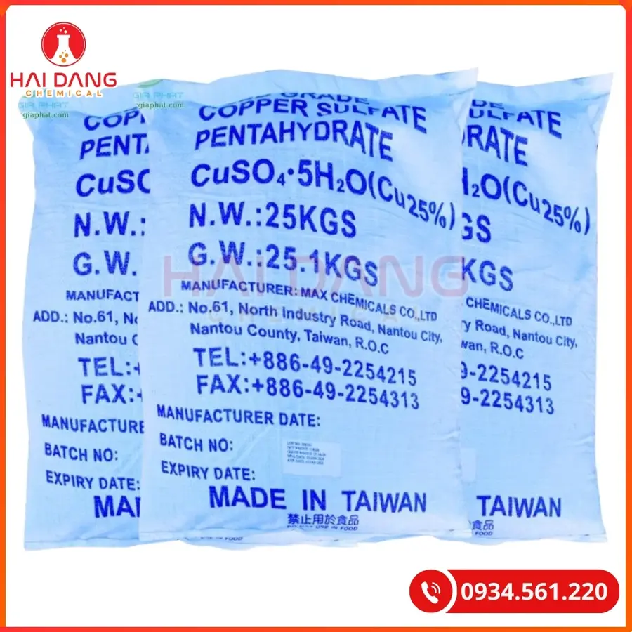 Đồng Sulfate Đài Loan Chất Lượng Cao Cho Công Nghiệp | Giá Tốt Tại Kho Hải Phòng