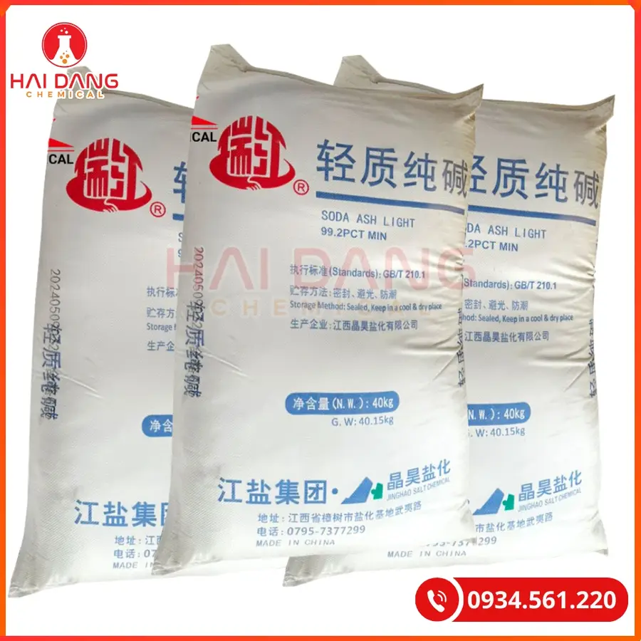 Soda Ash Light Trung Quốc Na₂CO₃ Tăng pH Hồ Bơi | Giá Tốt Tại Kho Hải Phòng