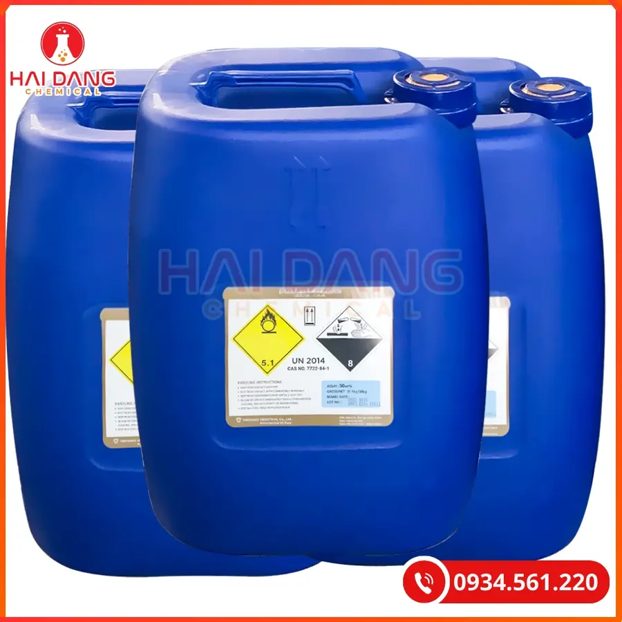 Oxy Già Hàn Quốc H2O2 50% Xử Lý Nước Hồ Bơi | Giá Tốt Tại Kho Hải Phòng
