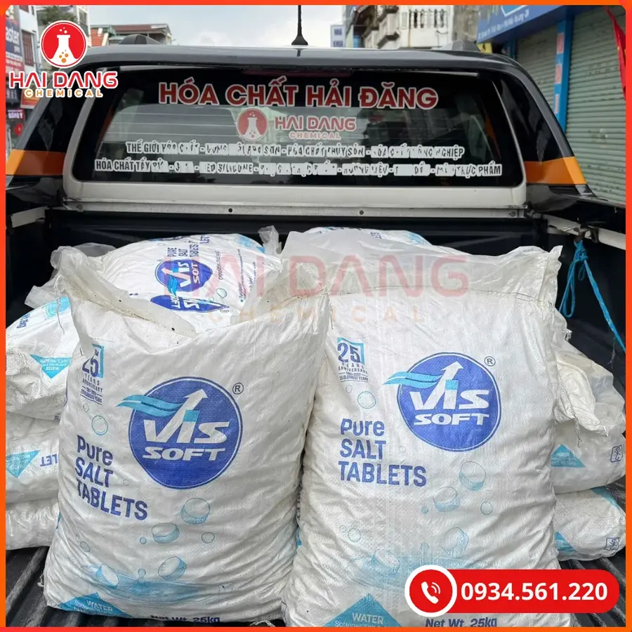 Muối Viên Vissoft Ấn Độ Chuyên Dùng Làm Mềm Nước | Giá Tốt Tại Kho Hải Phòng