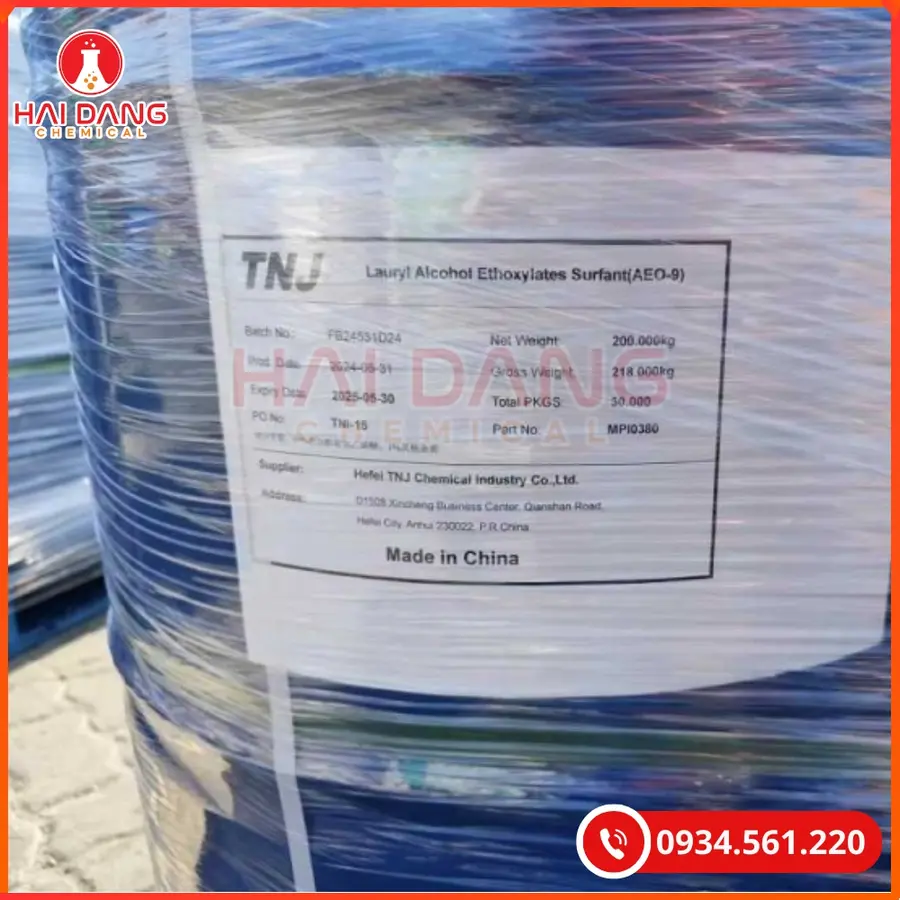 Fatty Alcohol Ethoxylate AEO9 LS9 Trung Quốc Chất Hoạt Động Bề Mặt | Giá Tốt Tại Kho Hải Phòng
