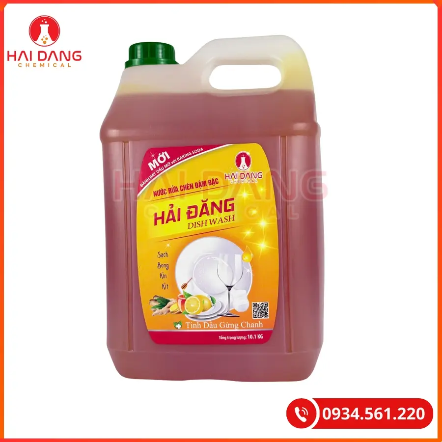Nước Rửa Chén Hải Đăng Hương Gừng Chanh Việt Nam Sạch Dầu Mỡ | Giá Tốt Tại Kho Hải Phòng