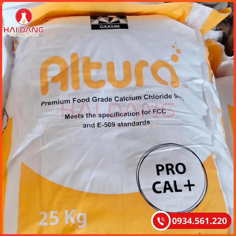 Canxi Clorua CaCl2 Ấn Độ Tăng Độ Giòn Thực Phẩm | Giá Tốt Tại Kho Hải Phòng