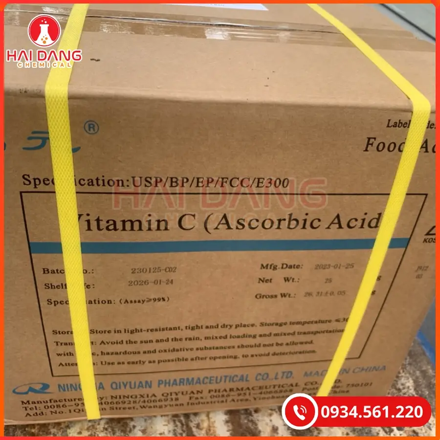 Ascorbic Acid Vitamin C Trung Quốc Tăng Đề Kháng Thủy Sản | Giá Tốt Tại Kho Hải Phòng
