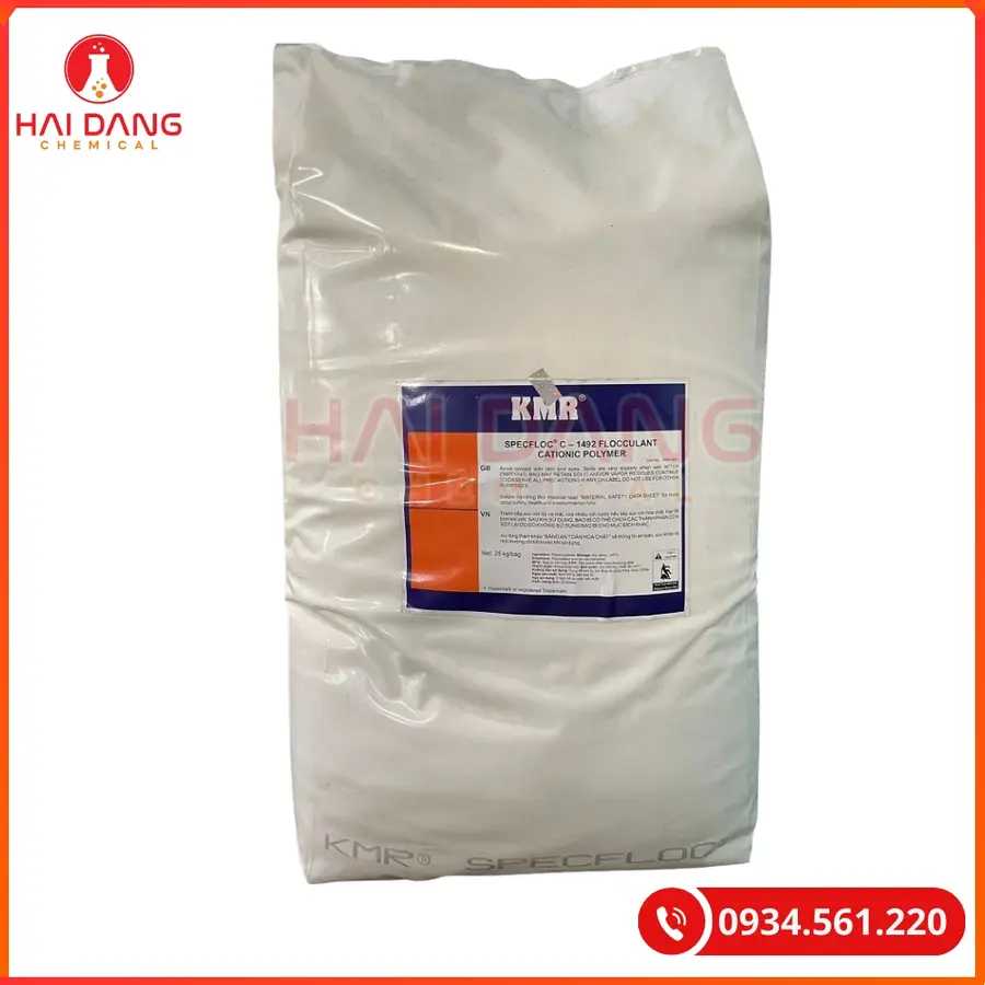 Polymer Cation C1492 Tạo Bông Và Ép Bùn Hiệu Quả Cao | Giá Tốt Tại Kho Hải Phòng