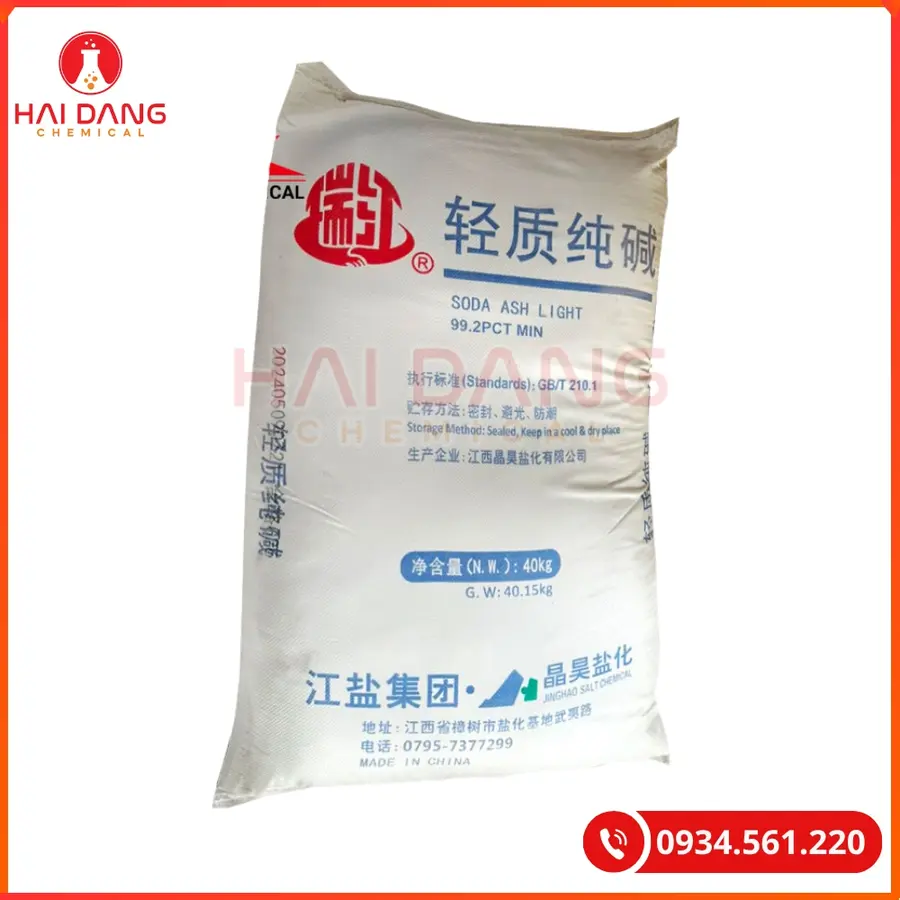 Soda Ash Light Trung Quốc Na₂CO₃ Tăng pH Hồ Bơi | Giá Tốt Tại Kho Hải Phòng