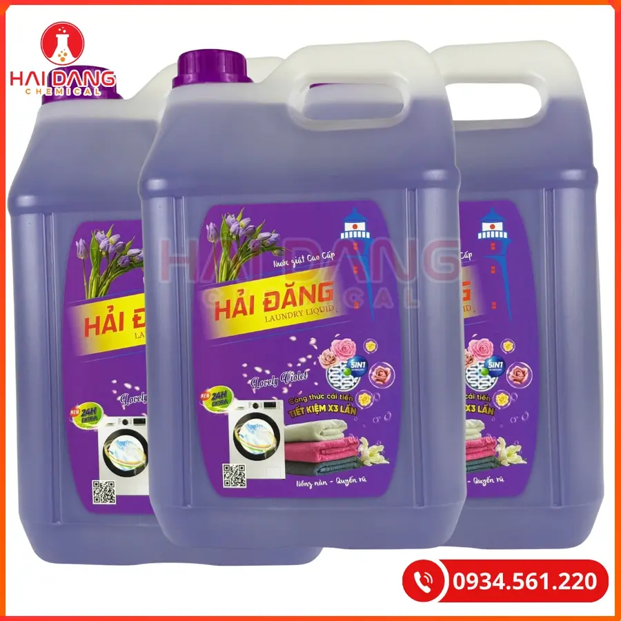 Nước Giặt Hải Đăng Hương Lovely Violet Việt Nam Giặt Sạch Thơm Lâu | Giá Tốt Tại Kho Hải Phòng