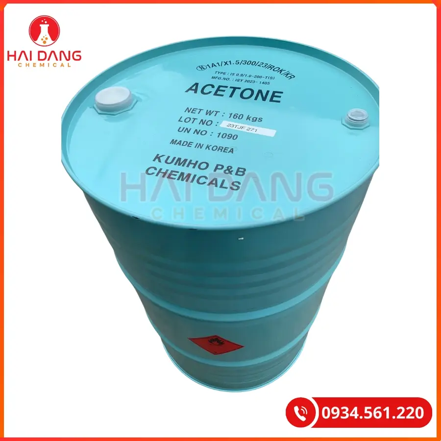 Acetone C3H6O Hàn Quốc Dung Môi Công Nghiệp Chất Lượng Cao | Giá Tốt Tại Kho Hải Phòng
