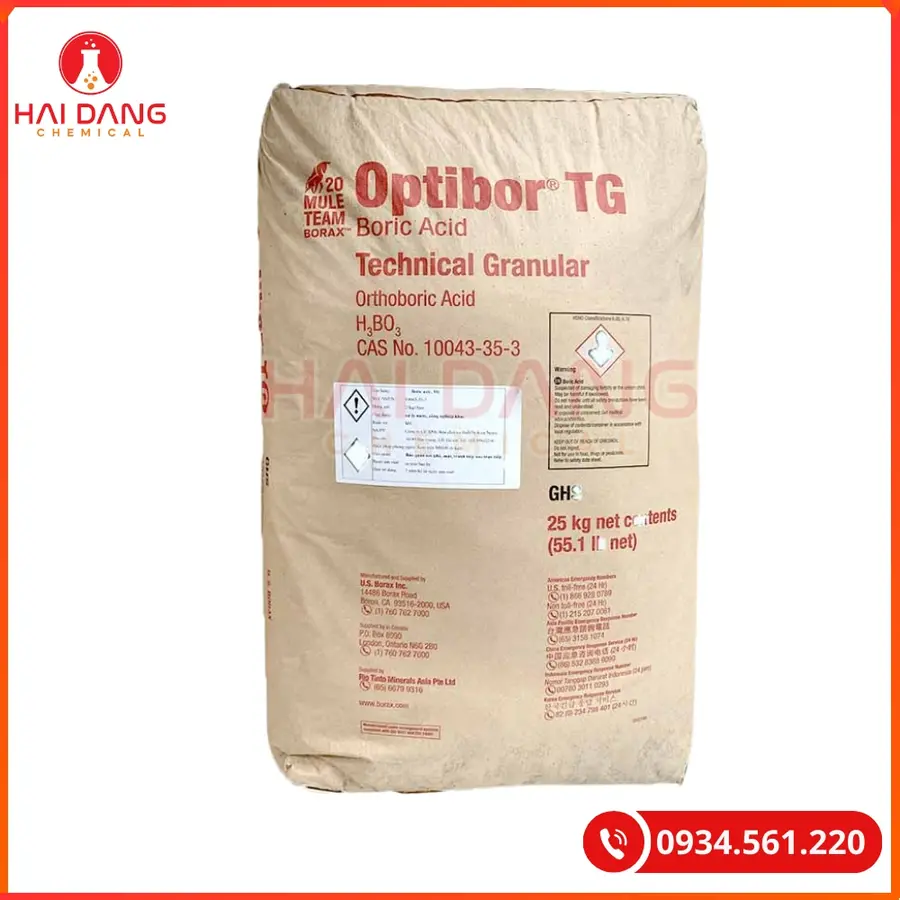Acid Boric H3BO3 Mỹ Độ Tinh Khiết Cao | Giá Tốt Tại Kho Hải Phòng
