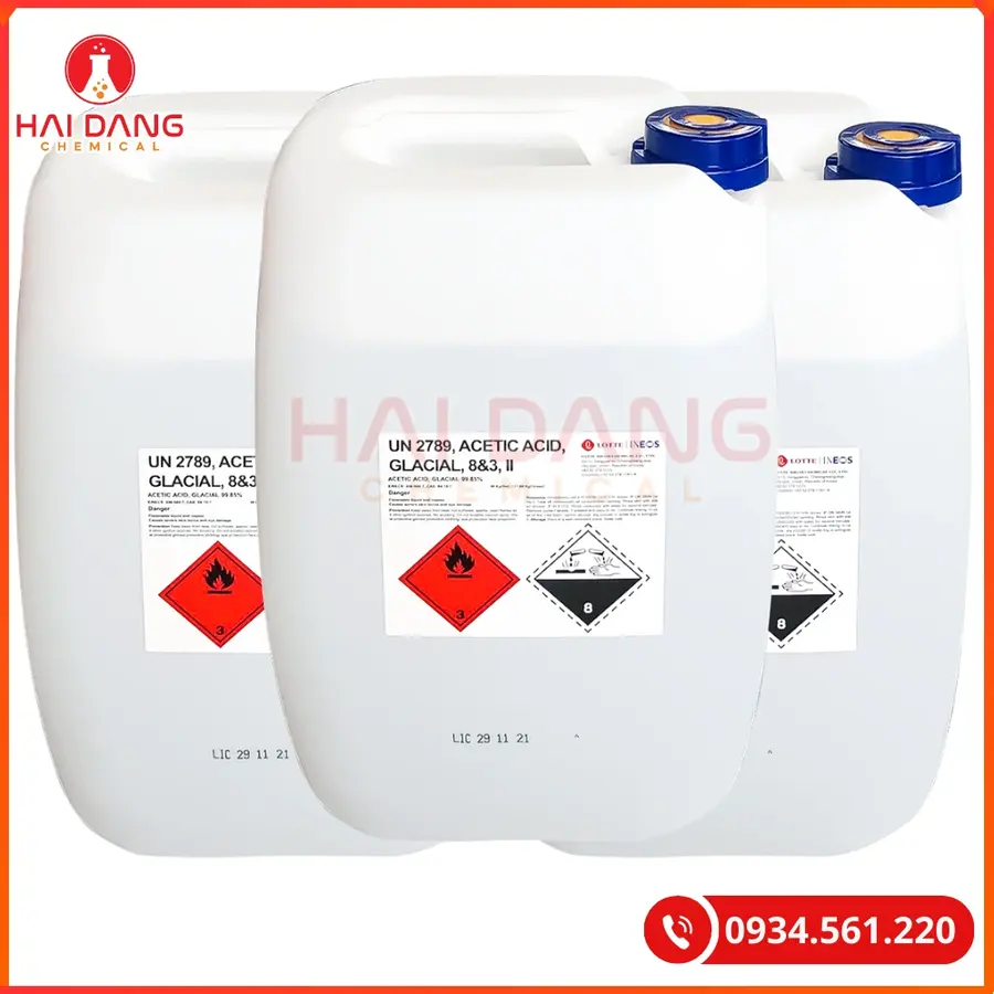 Acetic Acid CH3COOH Hàn Quốc Chất Lượng Cao | Giá Tốt Tại Kho Hải Phòng