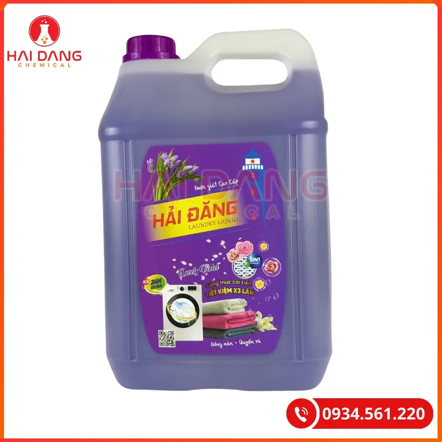 Nước Giặt Hải Đăng Hương Lovely Violet Việt Nam Giặt Sạch Thơm Lâu | Giá Tốt Tại Kho Hải Phòng