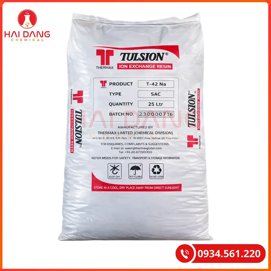 Hạt Trao Đổi Ion Tulsion T42Na N Ấn Độ Làm Mềm Nước | Giá Tốt Tại Kho Hải Phòng