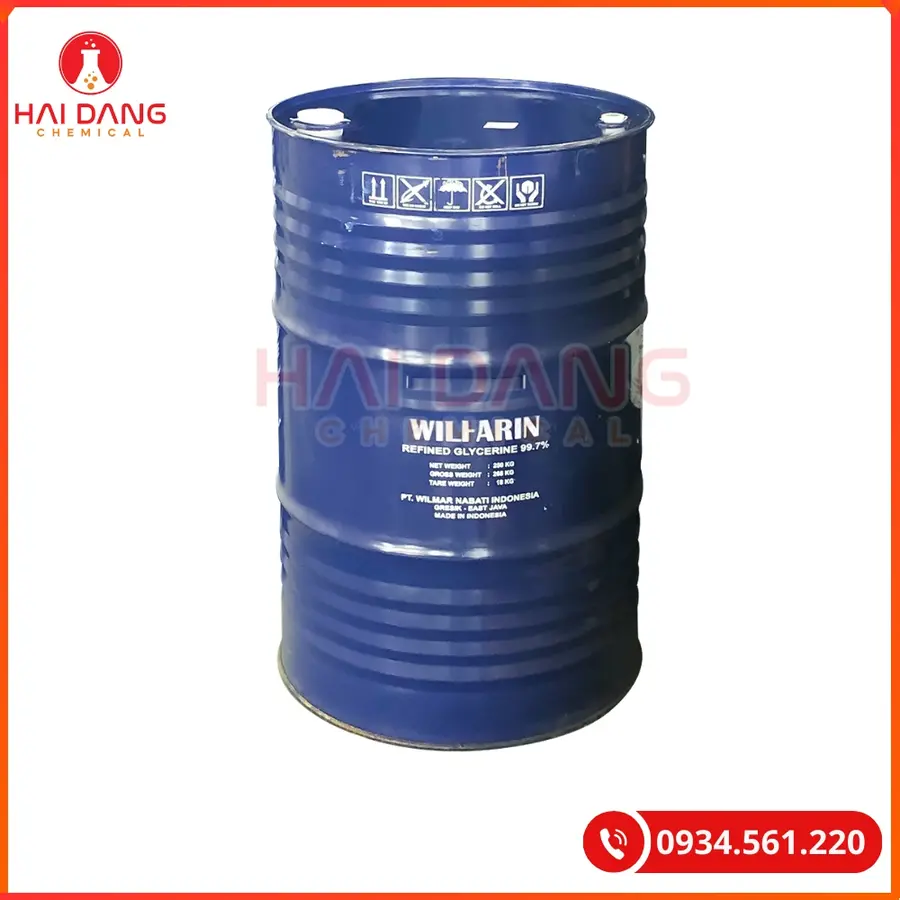 Glycerin 99.5% Indonesia Phuy 250kg Dưỡng Ẩm Mỹ Phẩm | Giá Tốt Sẵn Kho Hải Phòng