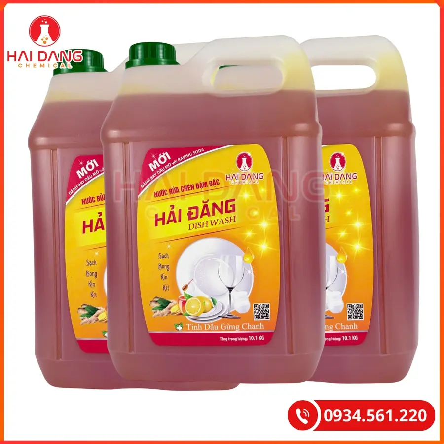 Nước Rửa Chén Hải Đăng Hương Gừng Chanh Việt Nam Sạch Dầu Mỡ | Giá Tốt Tại Kho Hải Phòng
