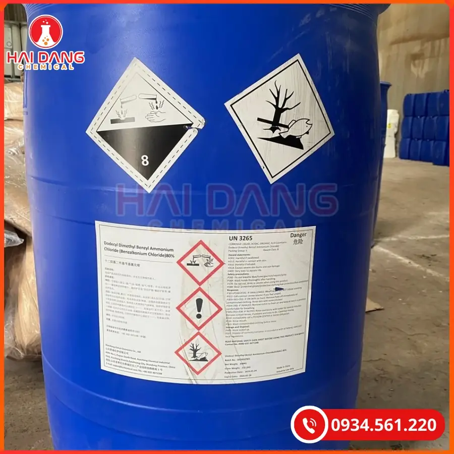 Benzalkonium Chloride BKC Trung Quốc Sát Khuẩn Thủy Sản | Giá Tốt Tại Kho Hải Phòng