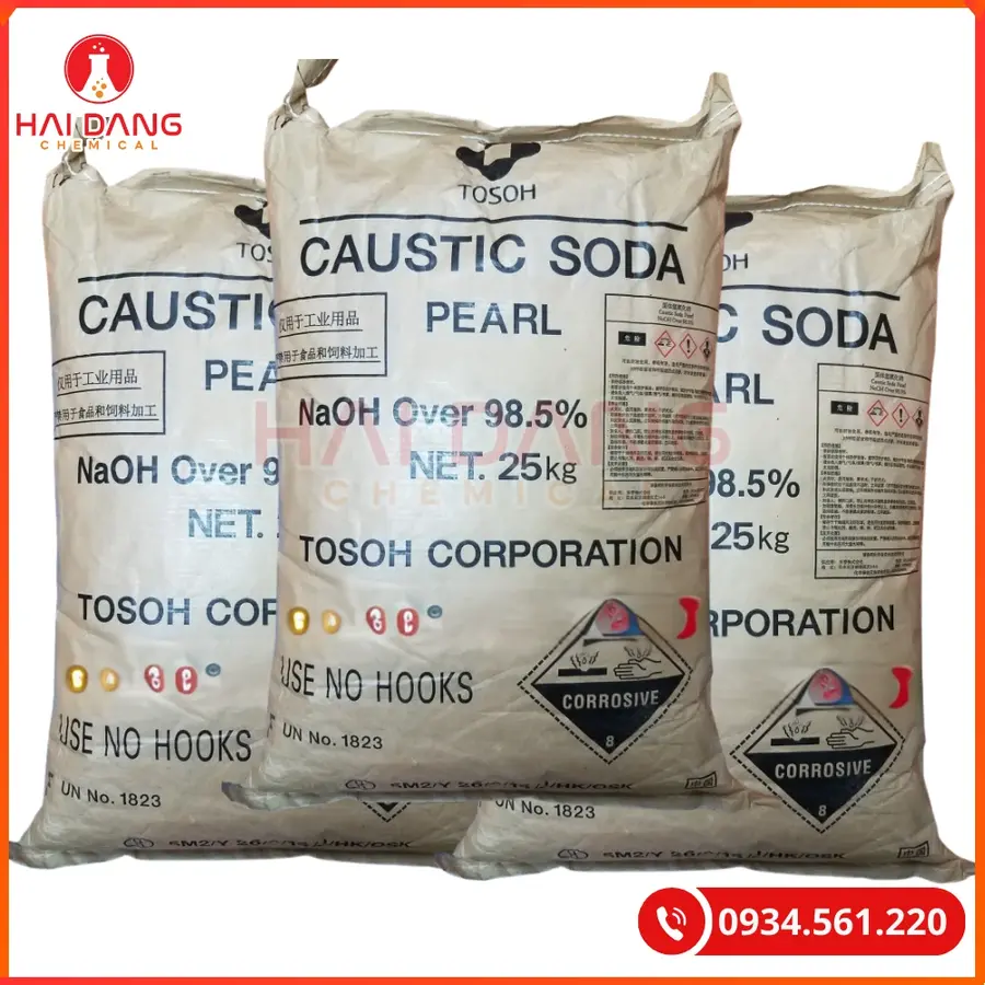 Xút Vảy Sodium Hydroxide NaOH 99% Nhật Bản Tẩy Rửa Công Nghiệp | Giá Tốt Tại Kho Hải Phòng