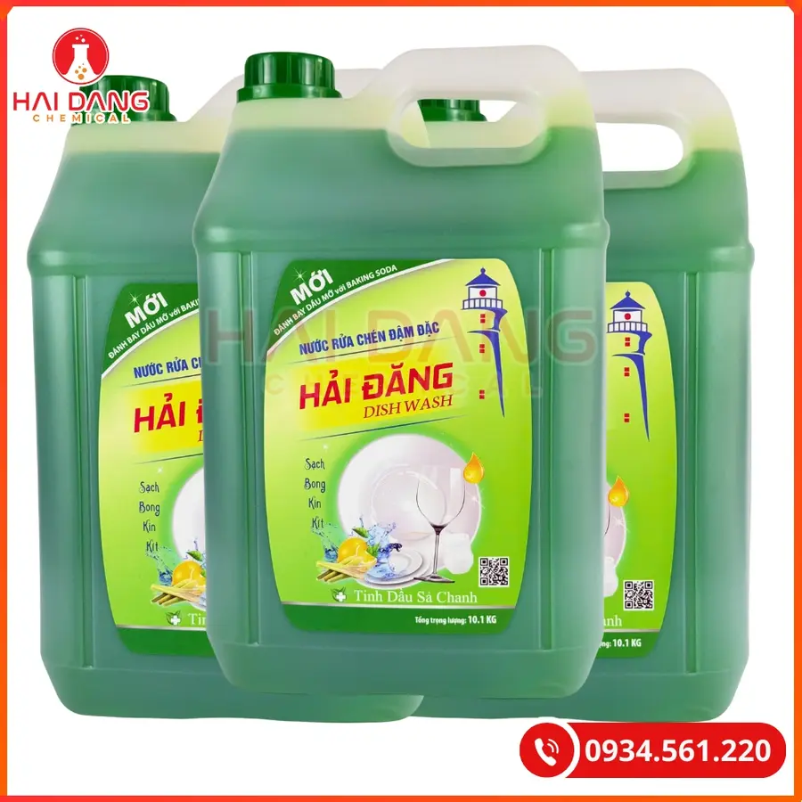 Nước Rửa Chén Hải Đăng Hương Sả Chanh Việt Nam Sạch Dầu Mỡ | Giá Tốt Tại Kho Hải Phòng