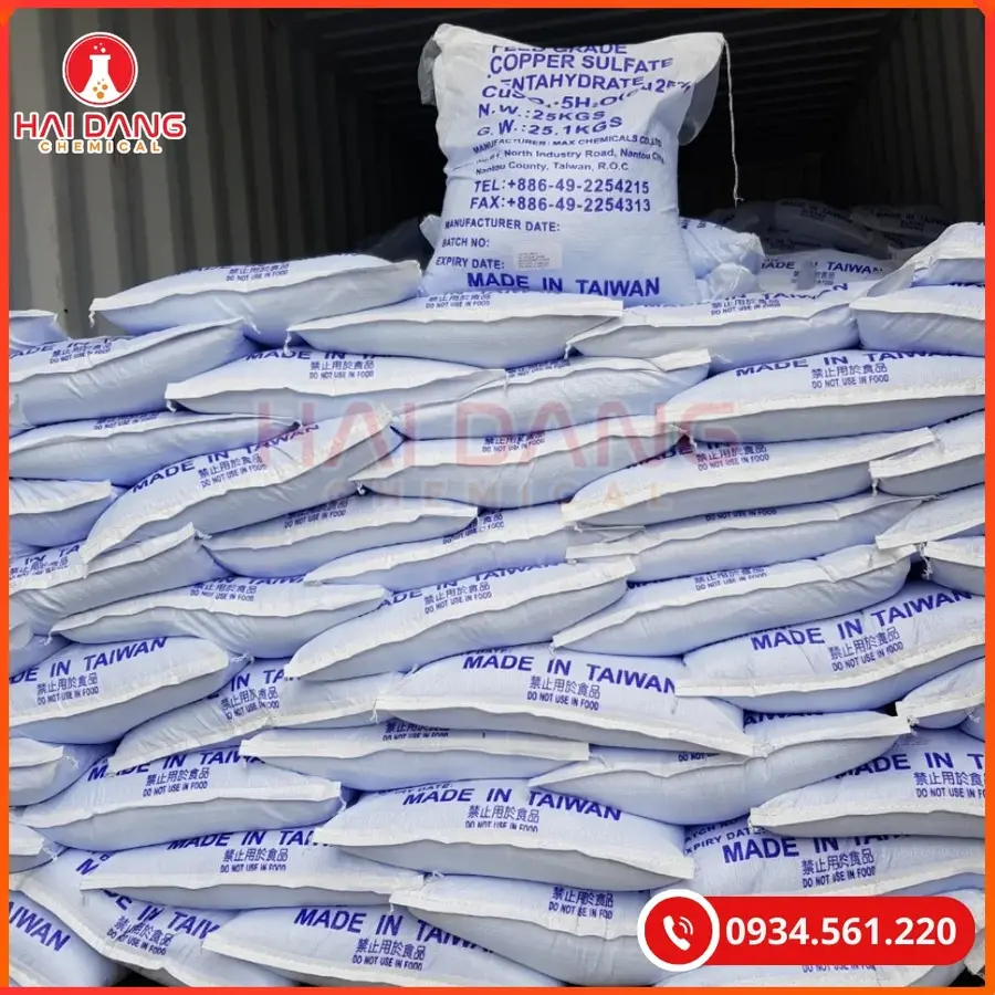 Đồng Sulphate Đài Loan Diệt Tảo Xử Lý Nước Thủy Sản | Giá Tốt Tại Kho Hải Phòng