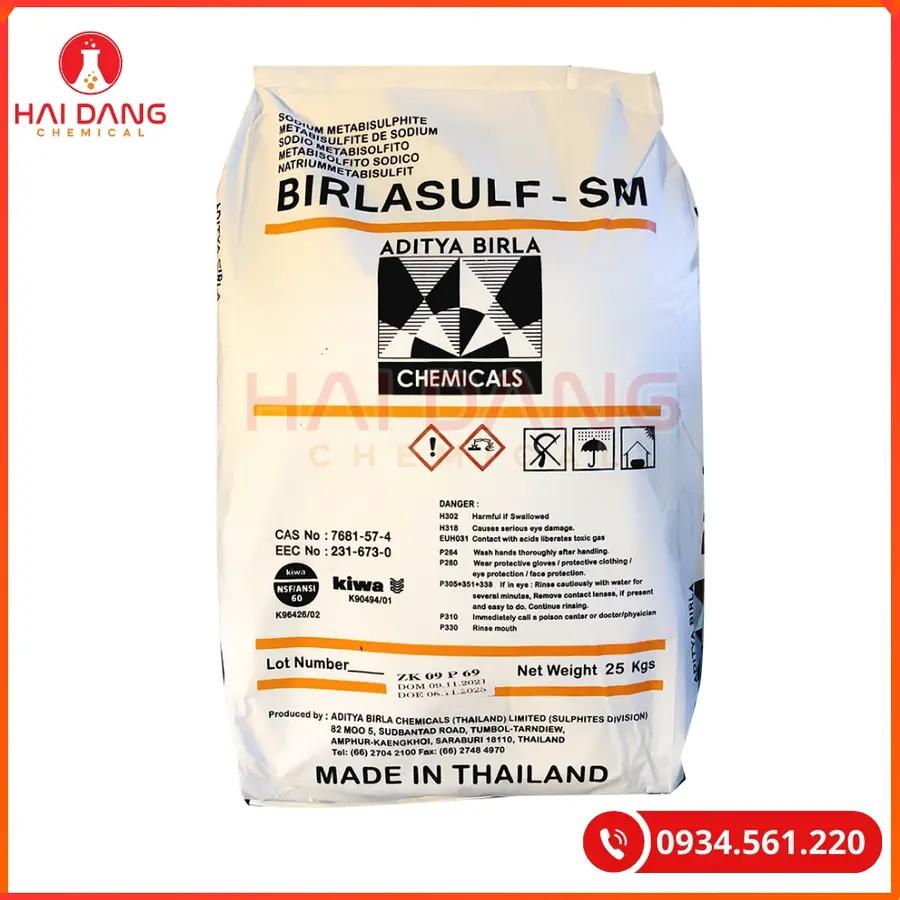 Sodium Metabisulfite Ý Chống Oxy Hóa Thực Phẩm | Giá Tốt Tại Kho Hải Phòng