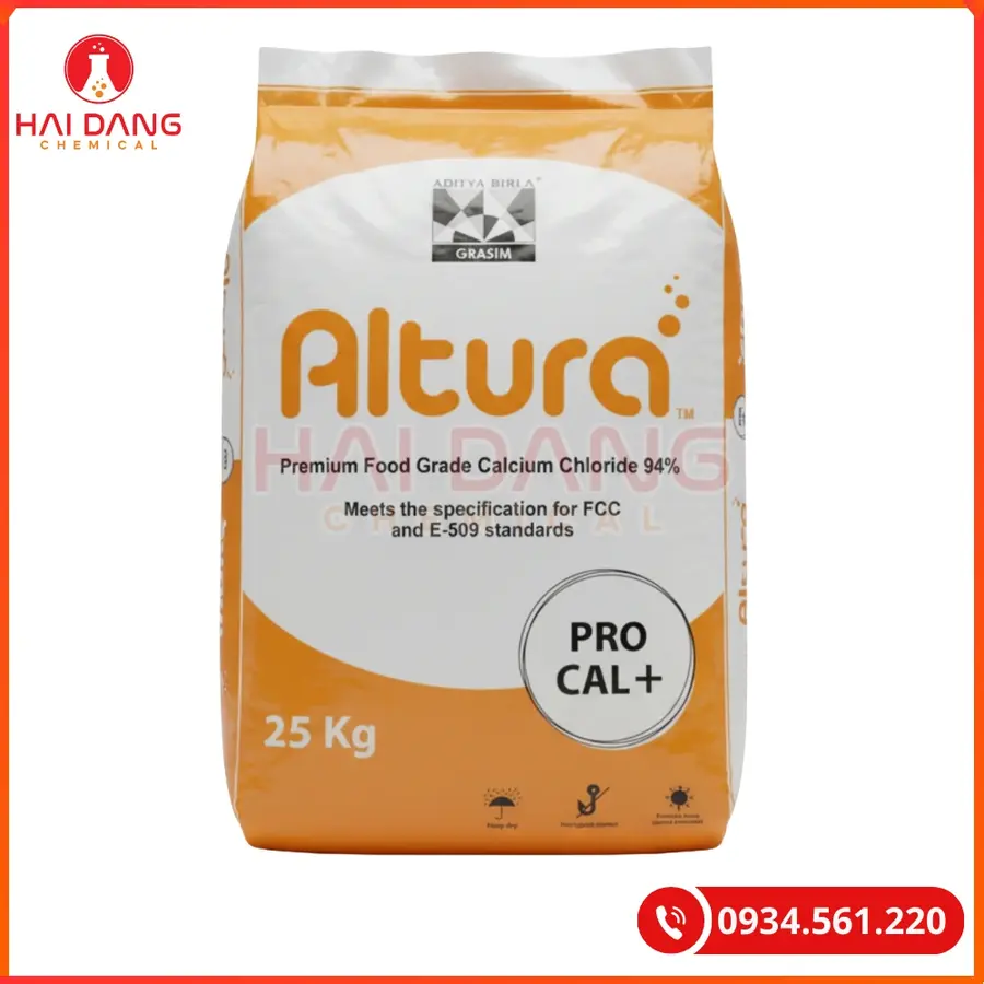 Canxi Clorua CaCl2 Ấn Độ Tăng Độ Giòn Thực Phẩm | Giá Tốt Tại Kho Hải Phòng